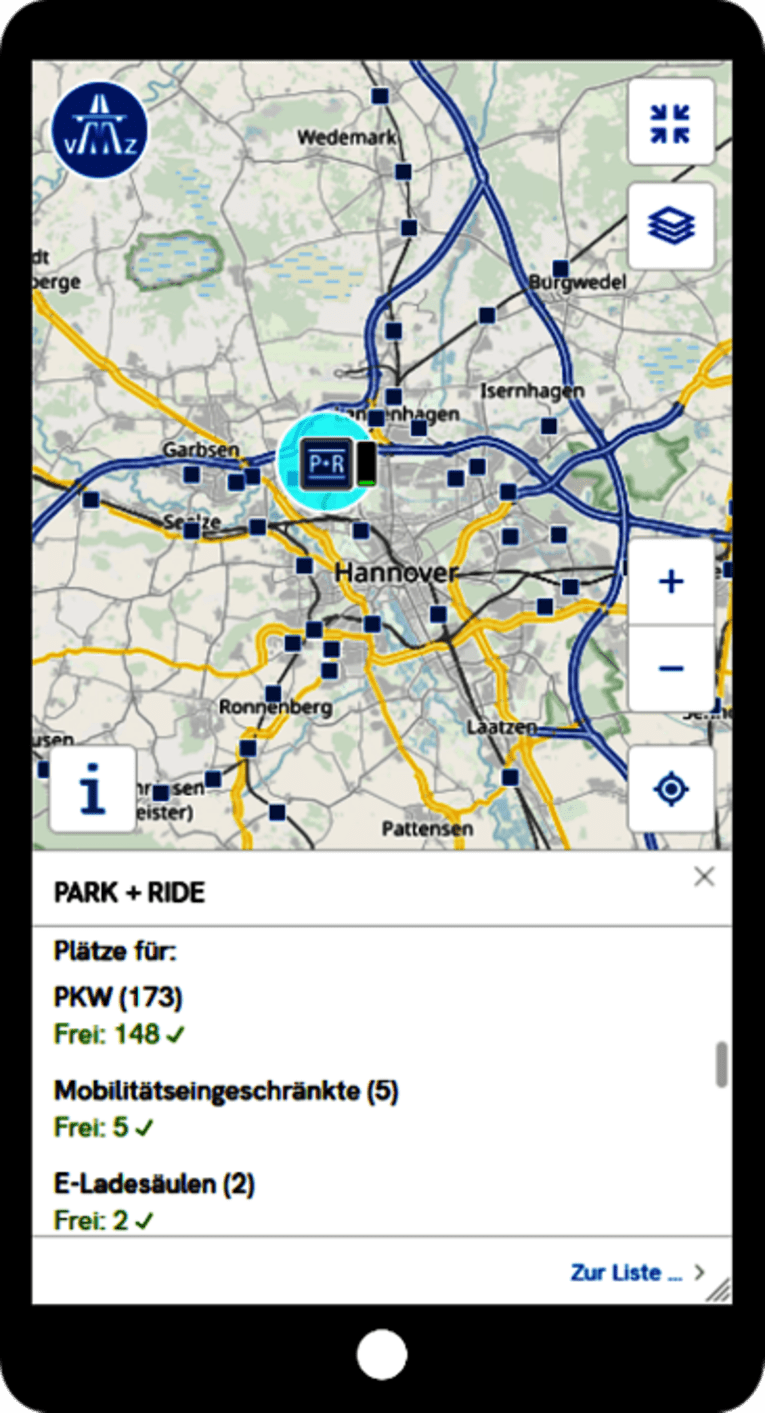 Ansicht auf dem Smartphone